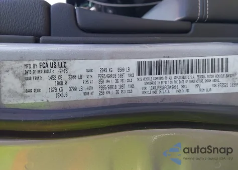 2015 Jeep Grand Cherokee Limited из США, поврежденный, VIN 1C4RJFBG0FC949010